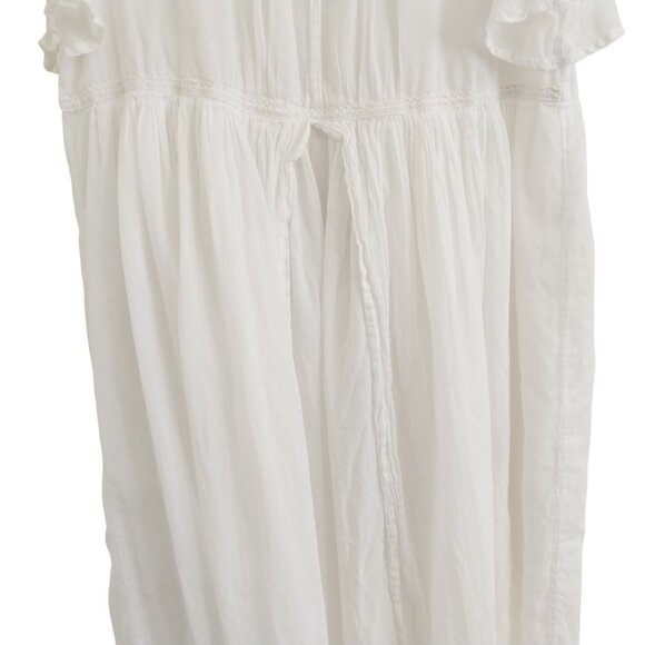 April Cornell Bronte Nighty Nightgown Like New Size XS Cotton Pajamas White - Picture 6 of 13